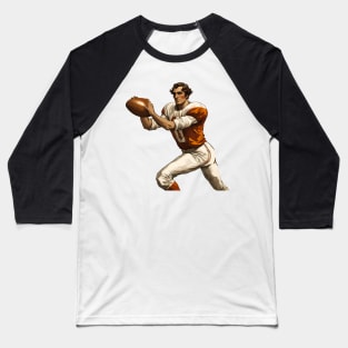 Vintage American Gridiron Football Player Baseball T-Shirt